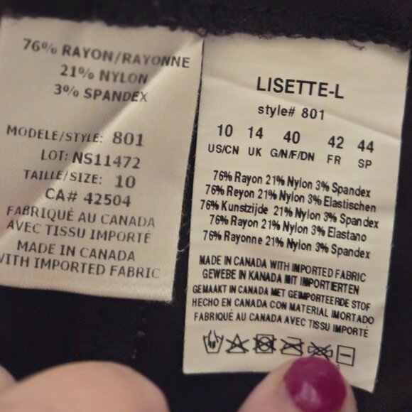 Lisette L  #801 - Essentials Slim Ankle Pants, Magical Lycra - size 10 - brown - Picture 5 of 5